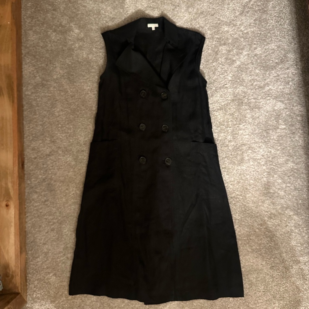 Massimo Dutti 100% Linen “Vest” Midi Dress